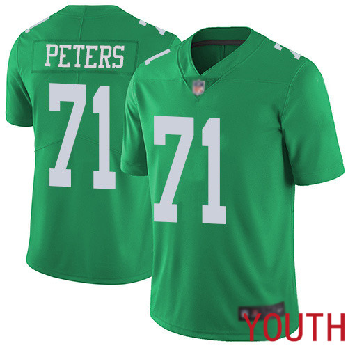 Youth Philadelphia Eagles #71 Jason Peters Limited Green Rush Vapor Untouchable NFL Jersey Football